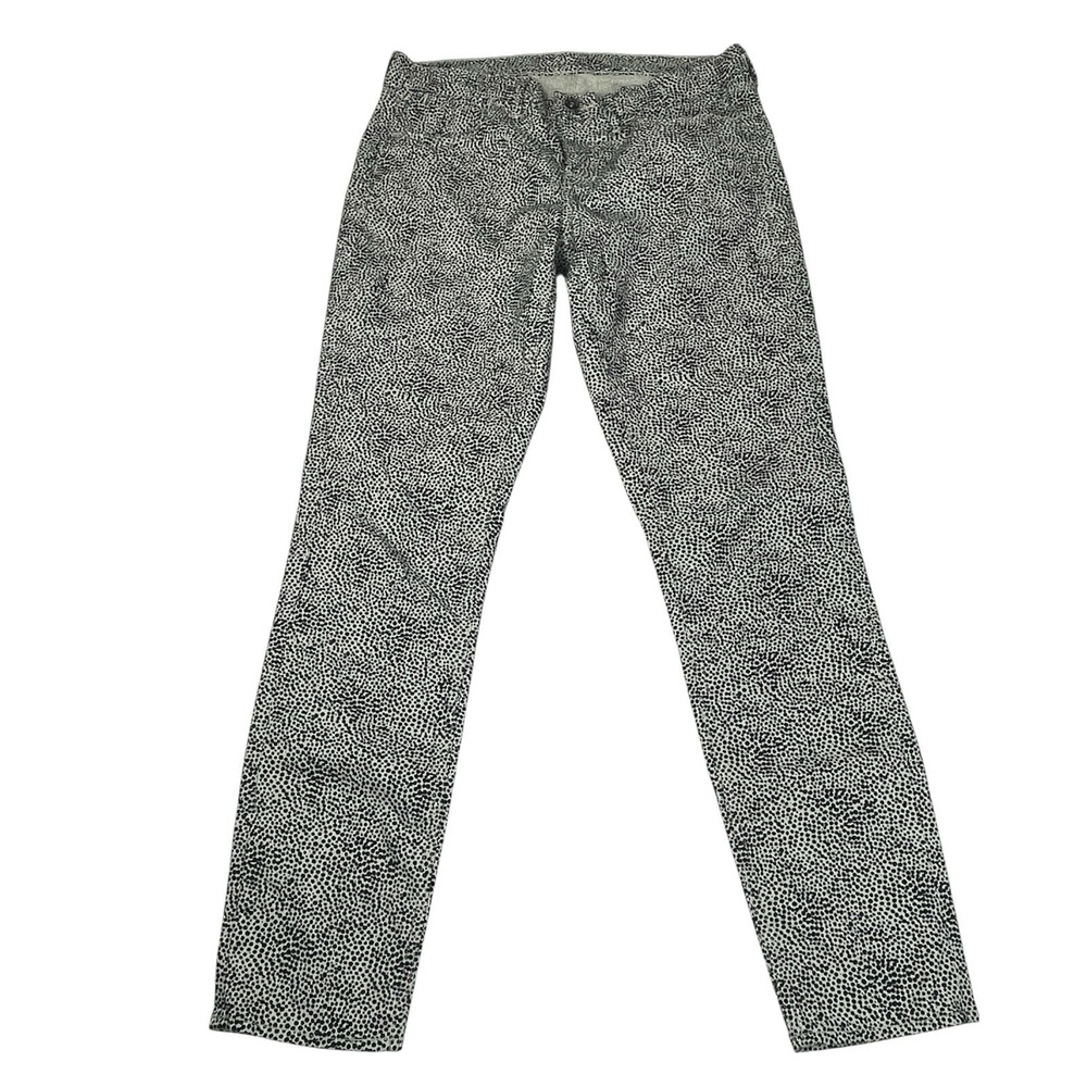Madewell Skinny Skinny Ankle Womens Size 28 Black White Spotted Dot Print